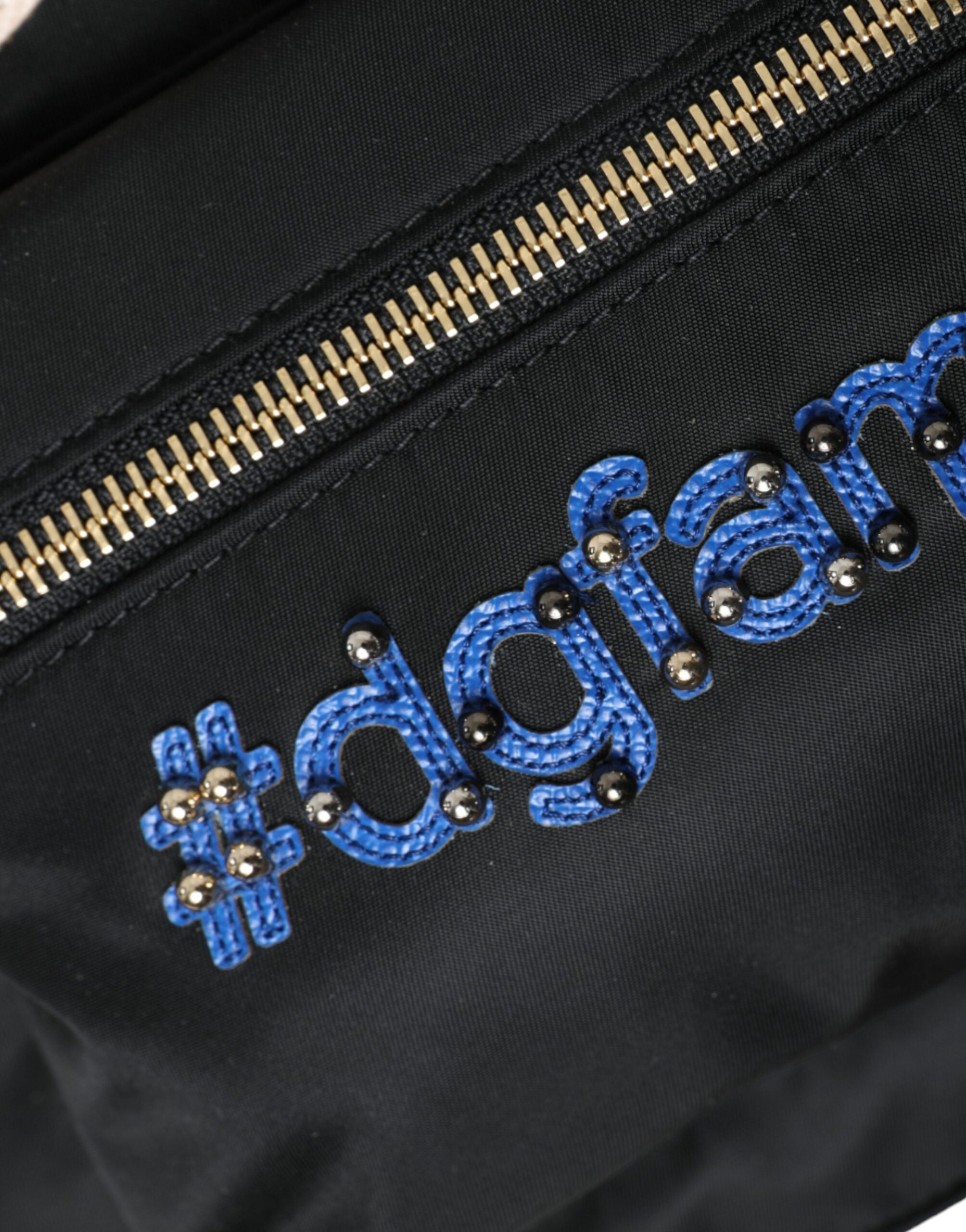 Dolce & Gabbana Elegant Black and Gold Detail Backpack